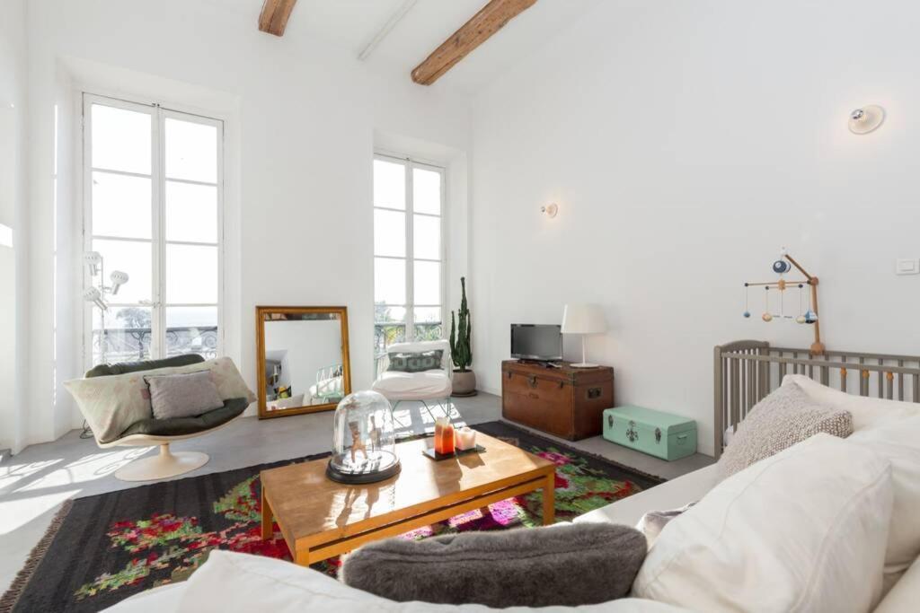 Апартаменти 06J - Superb Duplex Loft With Ac - Sea View Ніцца Екстер'єр фото